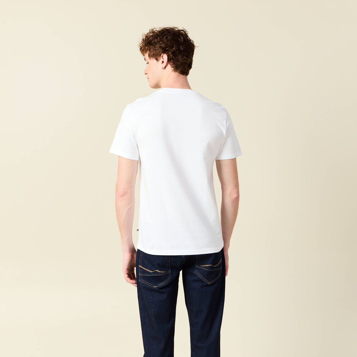 T-shirt manches courtes blanc homme
