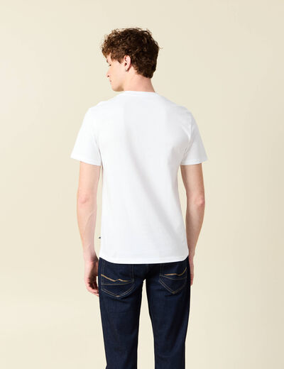 T-shirt manches courtes blanc homme