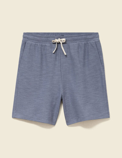 Short droit avec cordon bleu gris homme