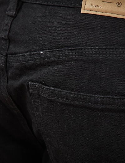 Jeans straight longueur 32 denim noir homme