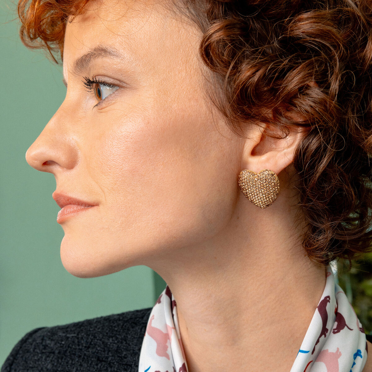 Boucles d'oreilles avec strass vieux rose femme
