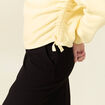 Sweat manches longues jaune clair femme