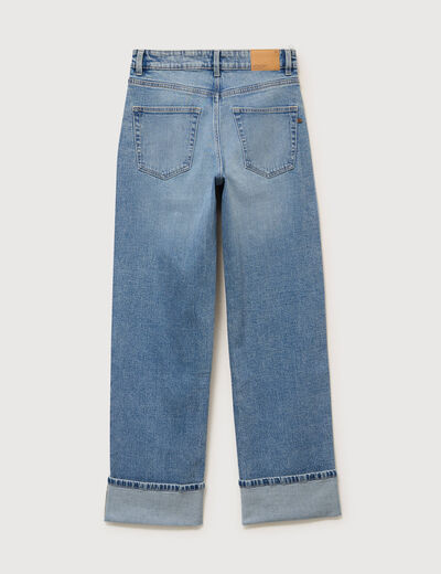 Jeans straight taille standard bleu femme