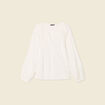 Blouse manches longues ecru femme