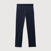 Pantalon straight longueur 32 ceinture bleu marine homme