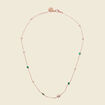 Collier avec perles vert olive femme