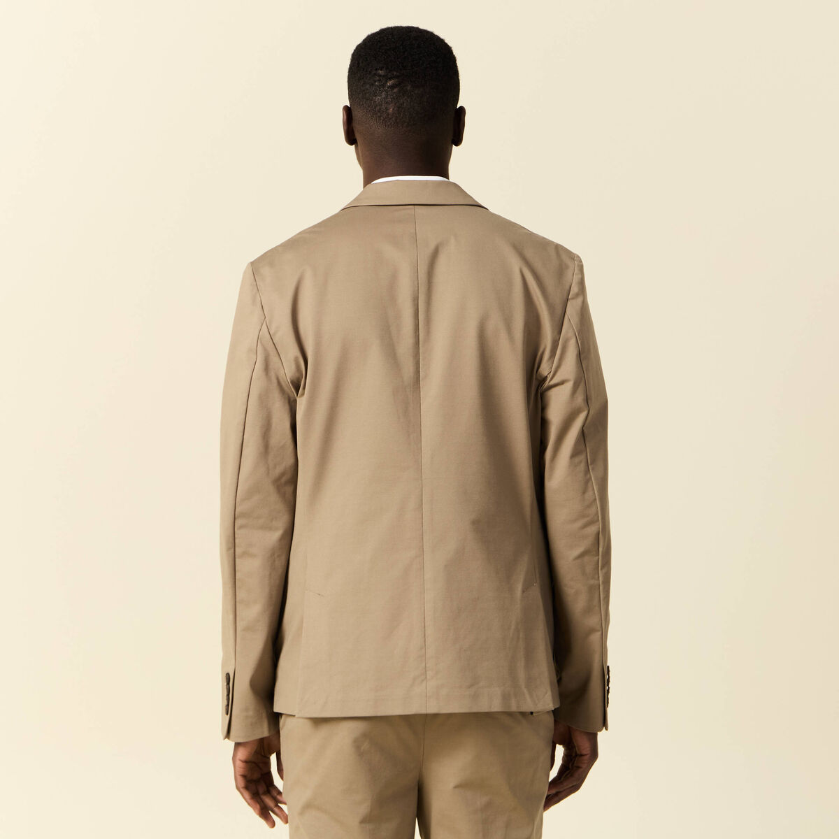 Veste blazer stretch taupe homme