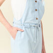 Salopette en denim denim bleach femme