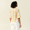 Blouse manches courtes multicolore femme