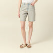 Bermuda droit en jean bleu ciel femme