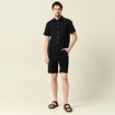Chemise manches courtes noir homme