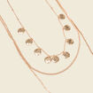 Collier multirangs couleur or femme