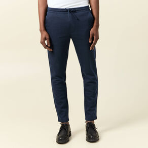 Pantalon jogger élastiqué bleu foncé homme