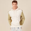 Sweat capuche éco-responsable beige homme