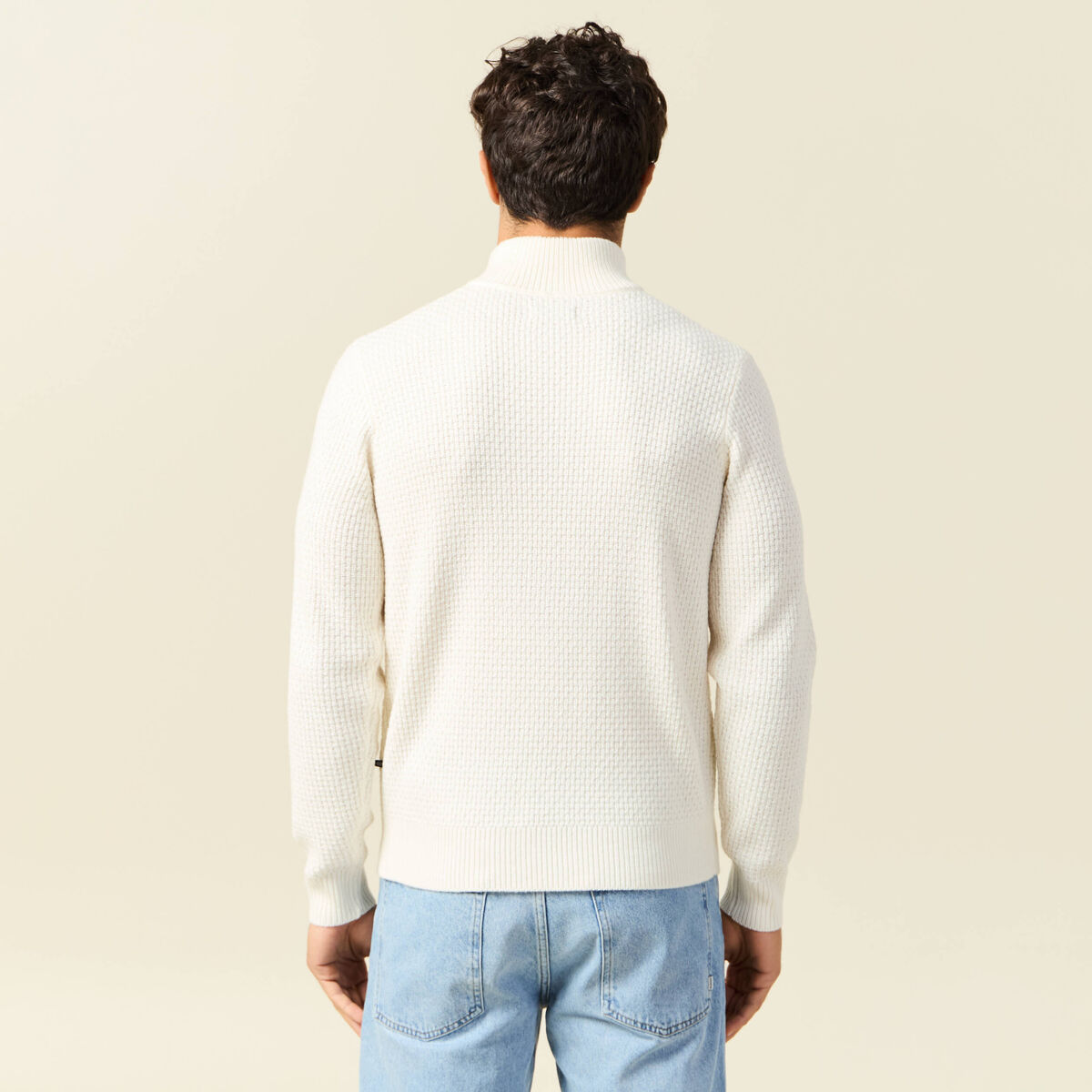 Pull ecru homme