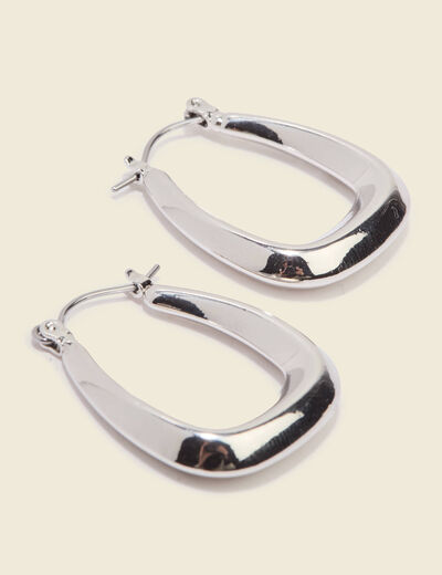 Boucles d'oreilles couleur argent femme