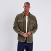 Surchemise manches longues taupe homme