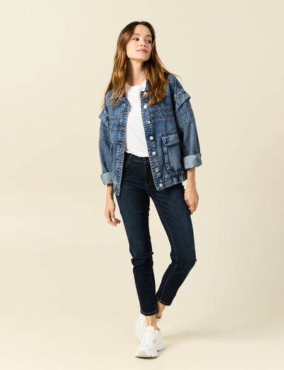 Jeans Vanessa - slim 7/8ème denim brut femme