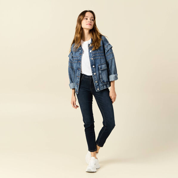Jeans Vanessa - slim 7/8ème denim brut femme