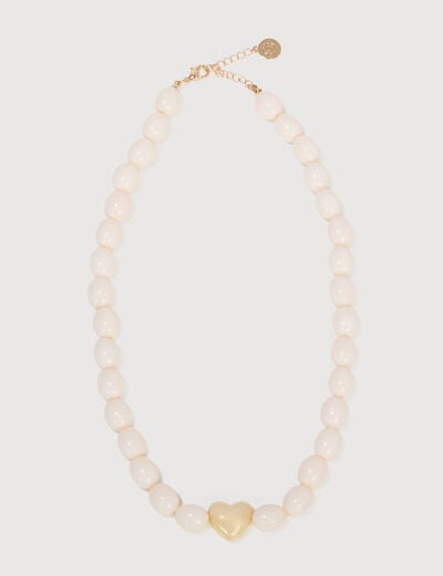 Collier blanc femme