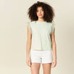 T-shirt manches courtes vert pastel femme