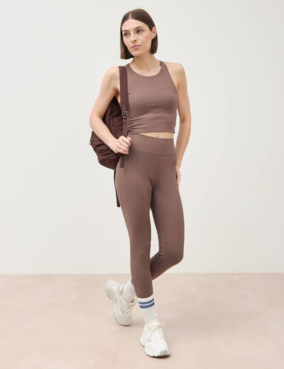 Leggings marron femme