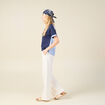 T-shirt manches courtes bleu marine femme