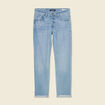 Jeans girlfriend taille haute denim stone femme