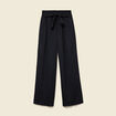 Pantalon loose avec ceinture noir femme