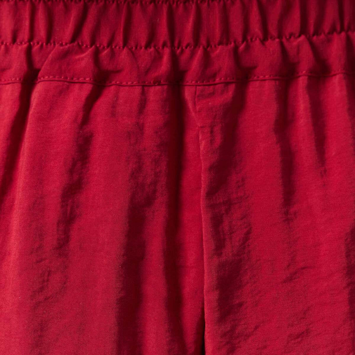 Pantalon large fluide rouge fonc&eacute; femme