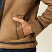 Blouson suédine col aviateur marron homme