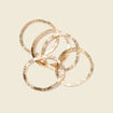 Lot de 5 bracelets couleur or femme