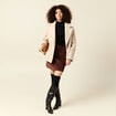 Caban oversize court beige femme