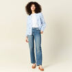 Jeans straight denim dirty femme
