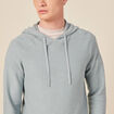 Pull à capuche bleu gris homme