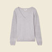 Pull à manches longues gris clair femme