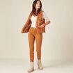 Pull manches courtes creme femme