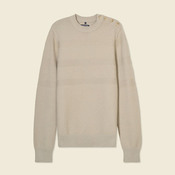 pull manches longues beige homme Pull manches longues beige homme