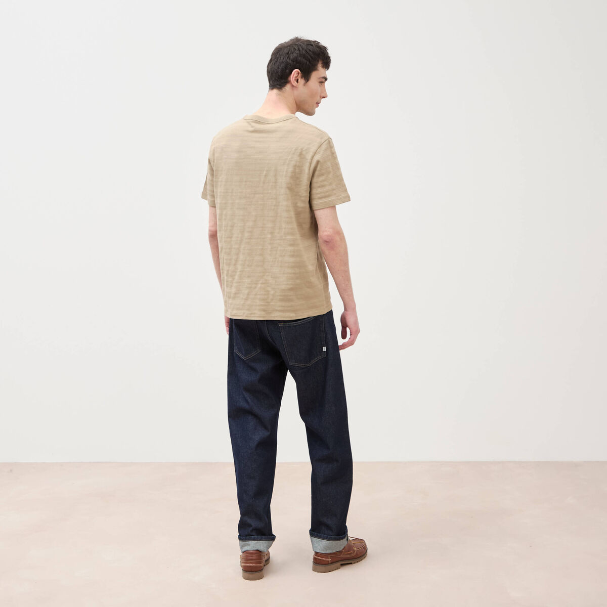 T-shirt en coton vert olive homme