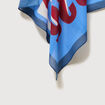 Foulard en coton bleu violet homme