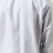 Chemise droite courte col italien bleu ciel homme