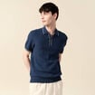 Polo manches courtes bleu foncé homme