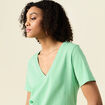 T-shirt manches courtes vert clair femme