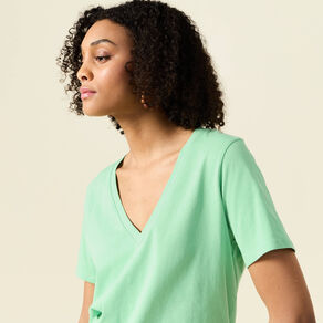 t shirt manches courtes vert clair femme T-shirt manches courtes vert clair femme