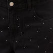 Jeans ample d&eacute;tails clout&eacute;s denim noir femme