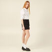 Jupe-short cargo avec boucle noir femme