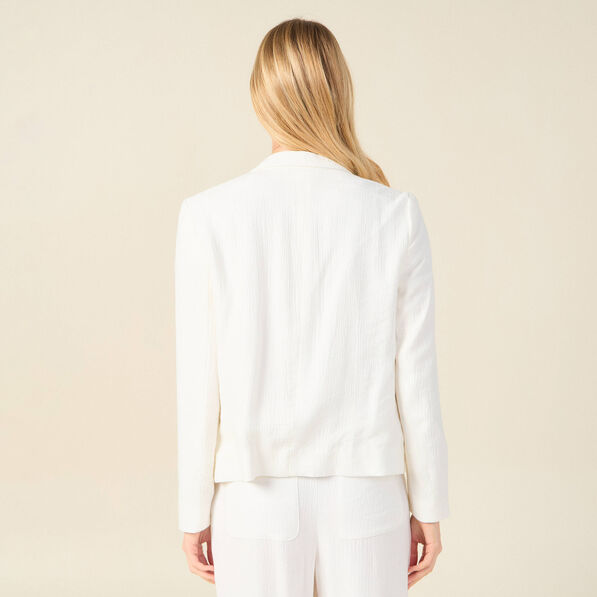 Veste blazer éco-responsable ecru femme