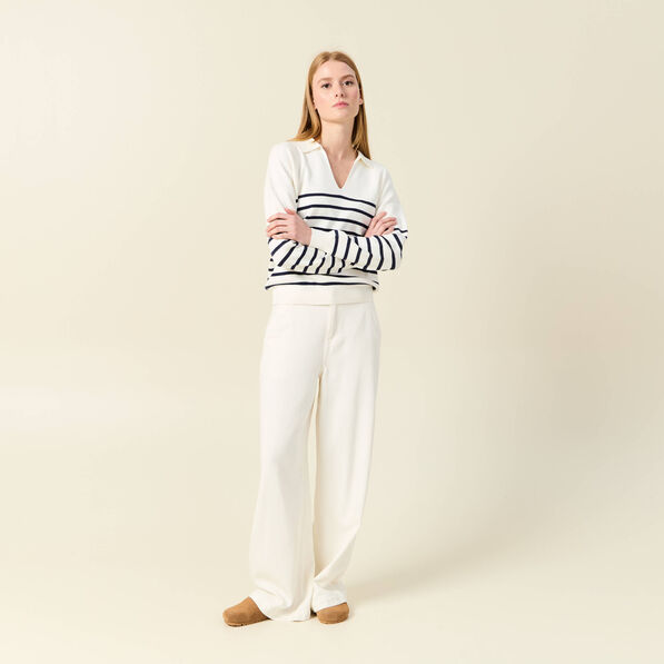pull eco responsable ecru femme Pull éco-responsable ecru femme