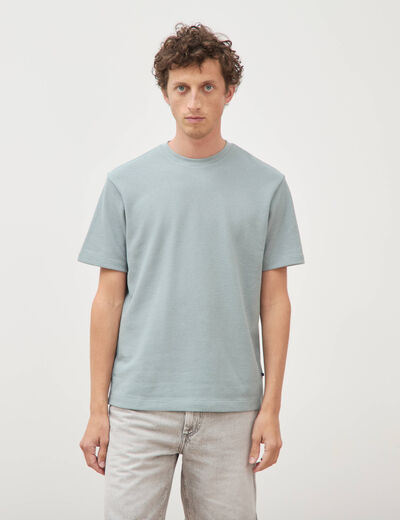 T-shirt col rond manches courtes vert clair homme