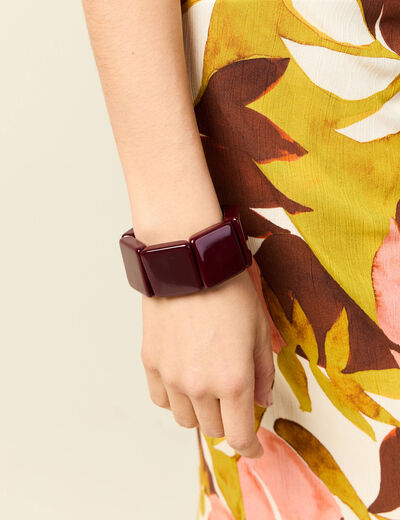 Bracelet large rouge femme